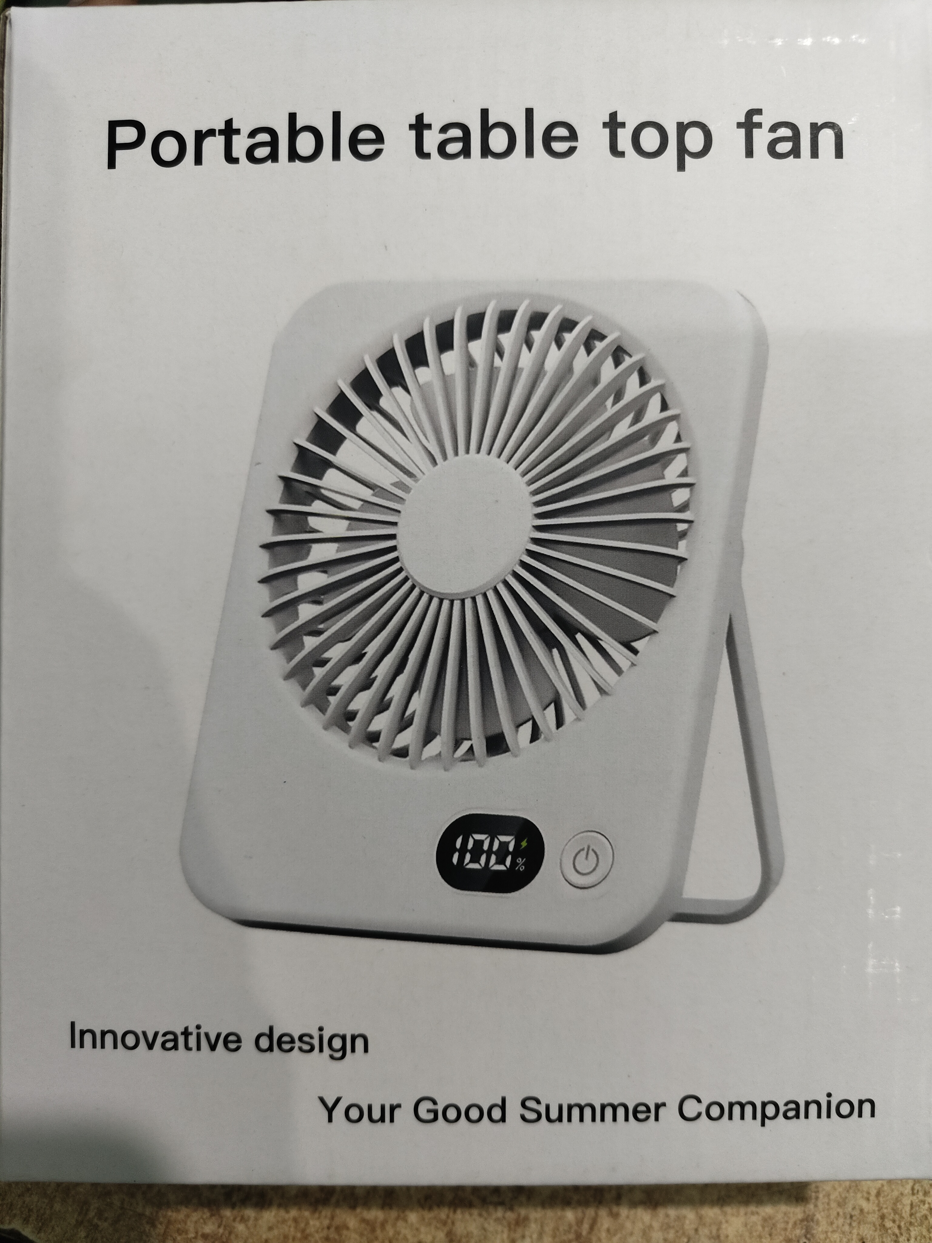 Portable table top fan
